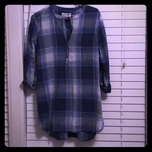 Blue and white paid dress/shirt